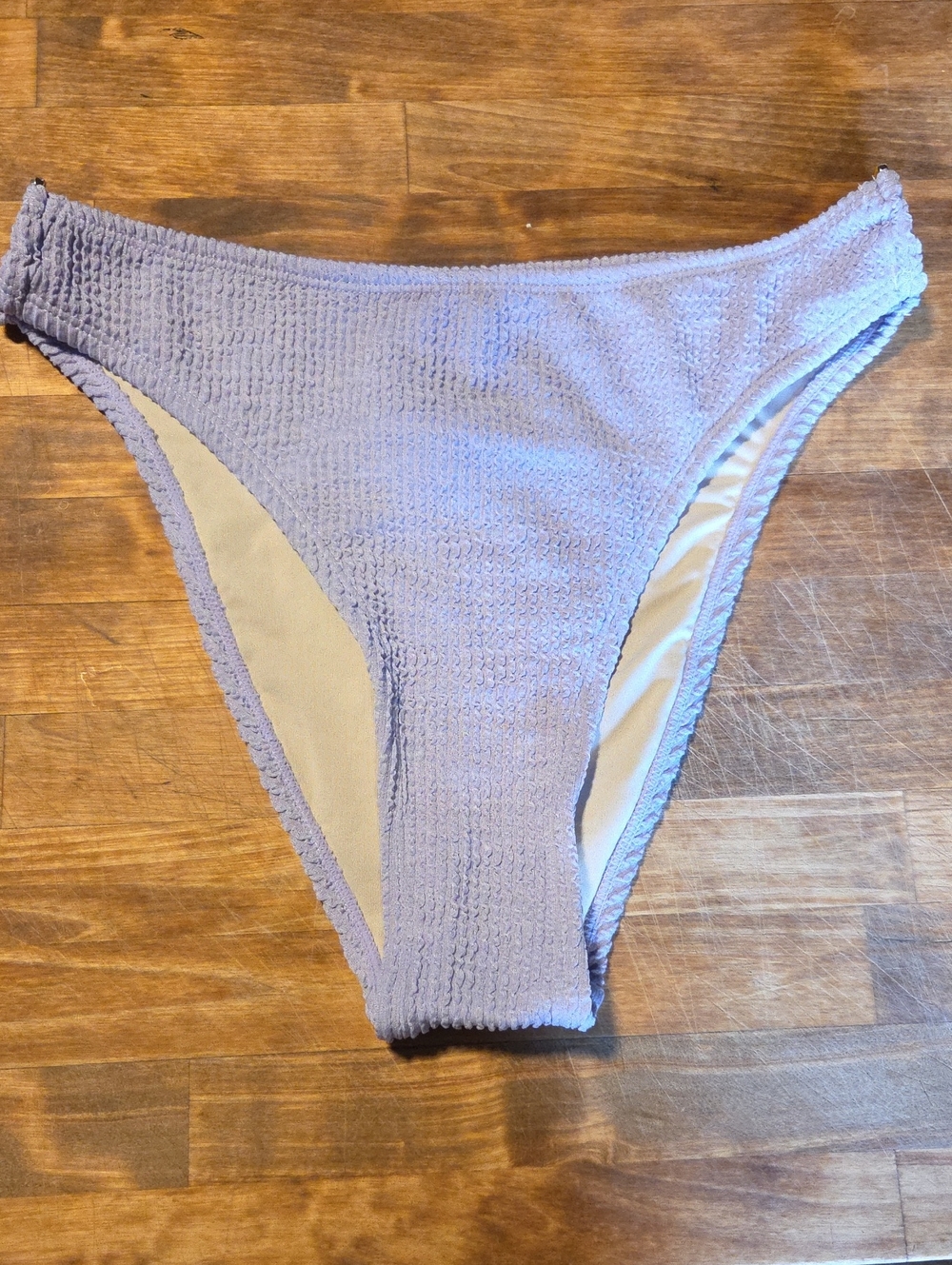 Cupshe Textured Lilac Swim Bottoms